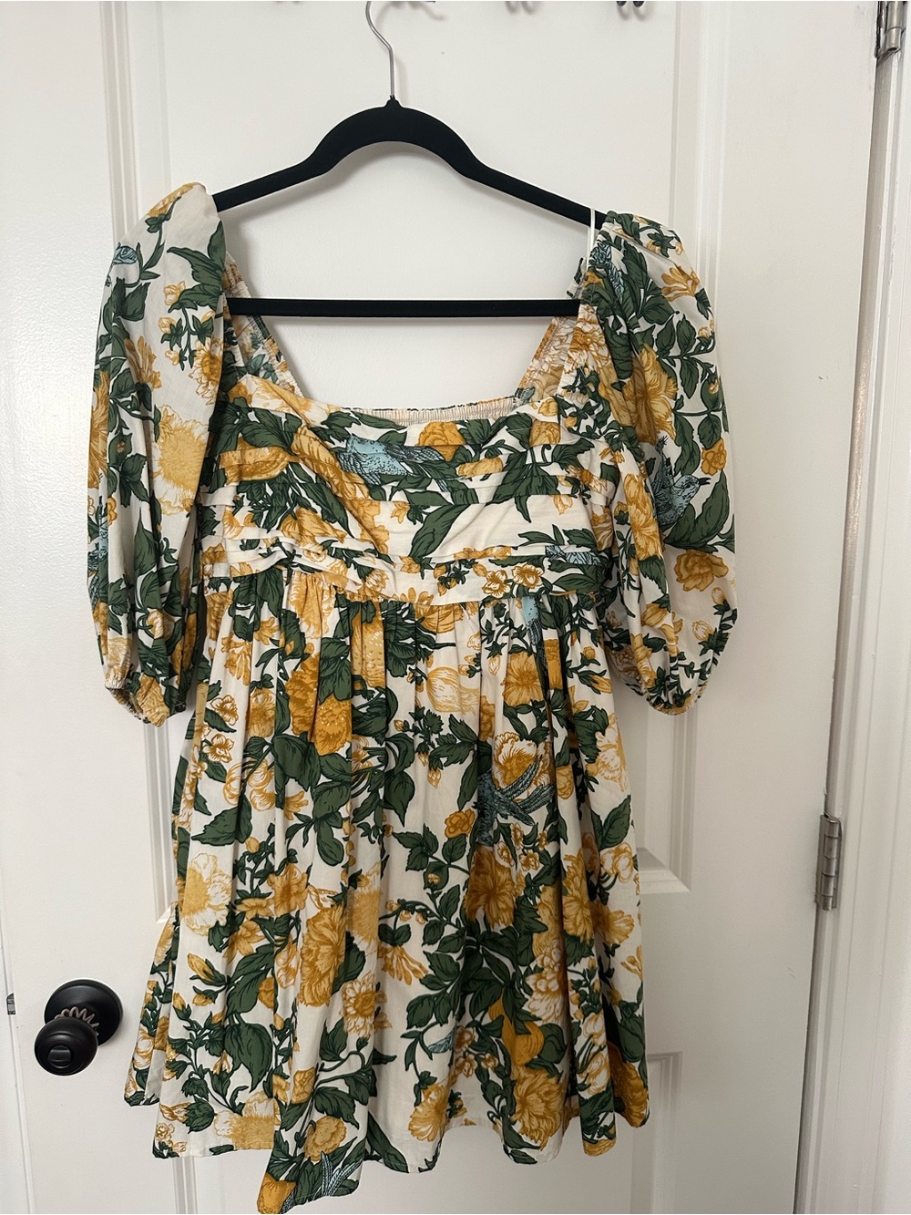 A&F Abercrombie & fitch Emerson Poplin Puff Sleeve Mini Dress medium petite